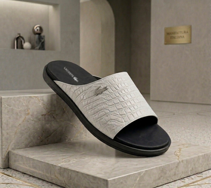 Claquette Homme Croco Metallic