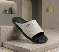 Claquette Homme Croco Metallic
