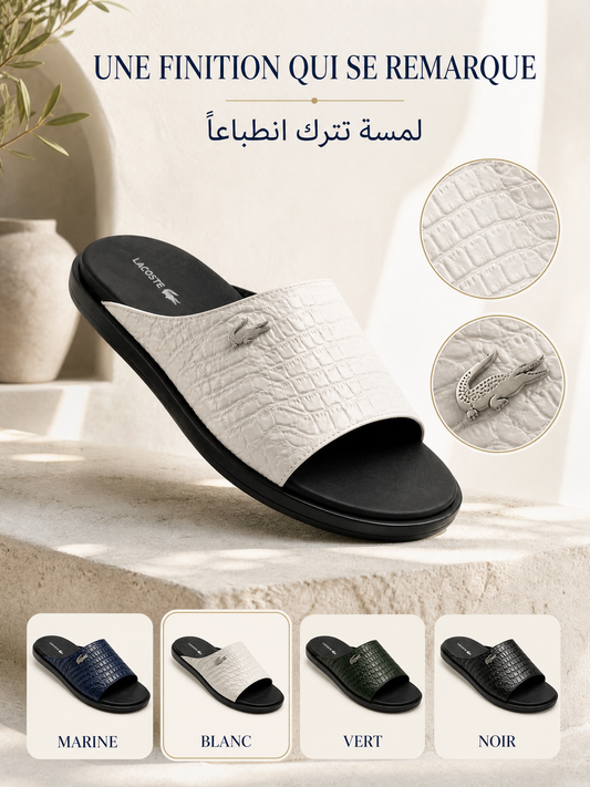 Claquette Homme Croco Metallic